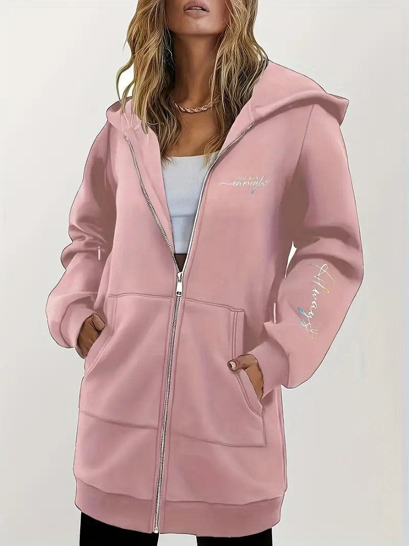 Angeleen - Jachetă Cu Glugă Si Fermoar