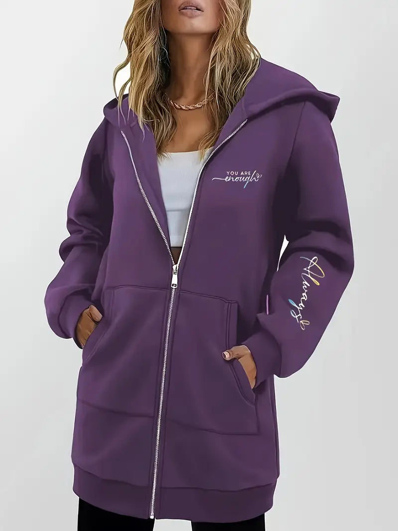 Angeleen - Jachetă Cu Glugă Si Fermoar