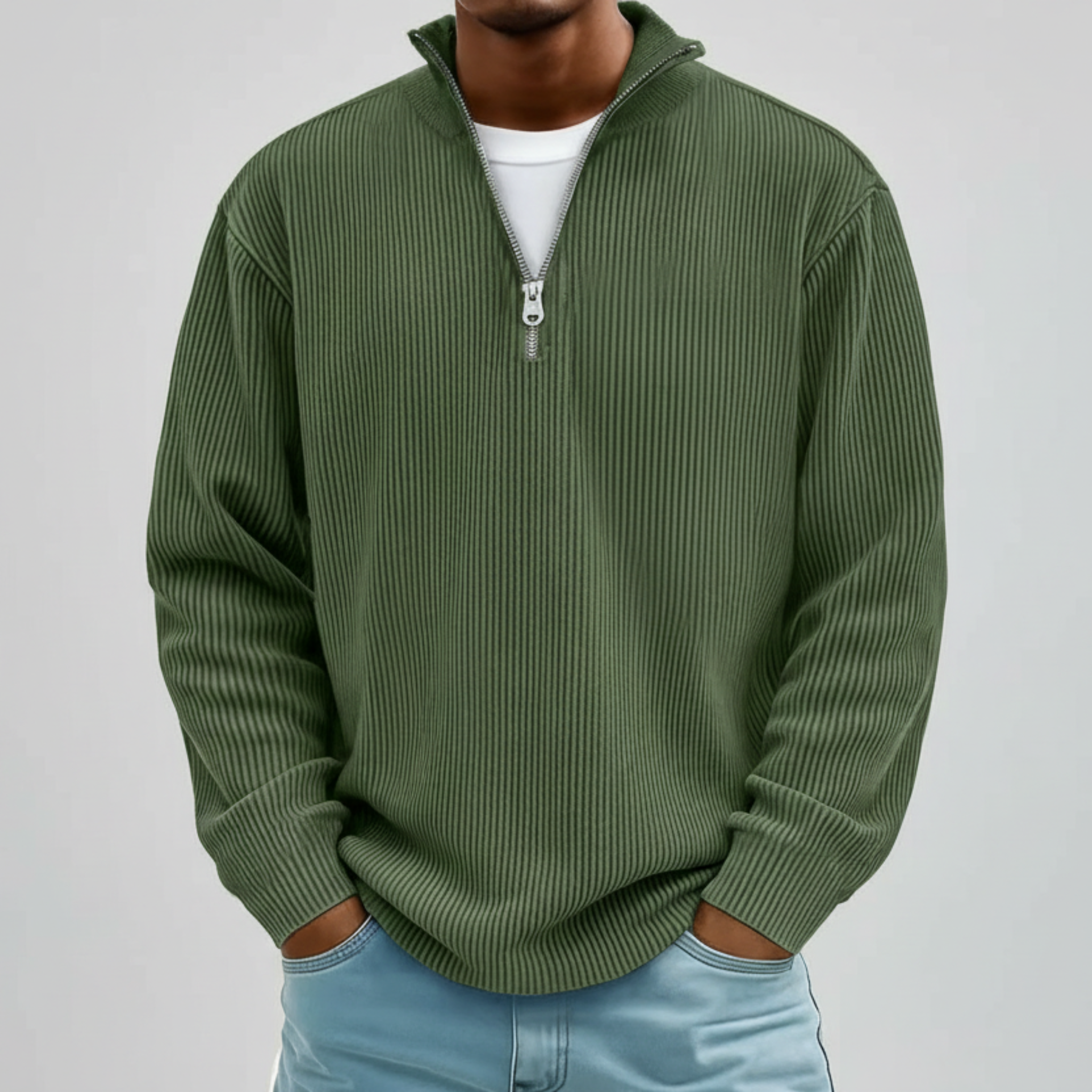 Calix | Pulover modern pentru bărbați cu fermoar la jumătate