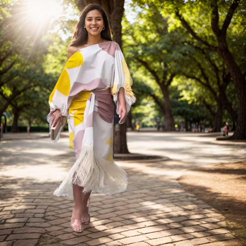 Talia – Rochie de Damă Satinată Elegantă cu Volane Asimetrică