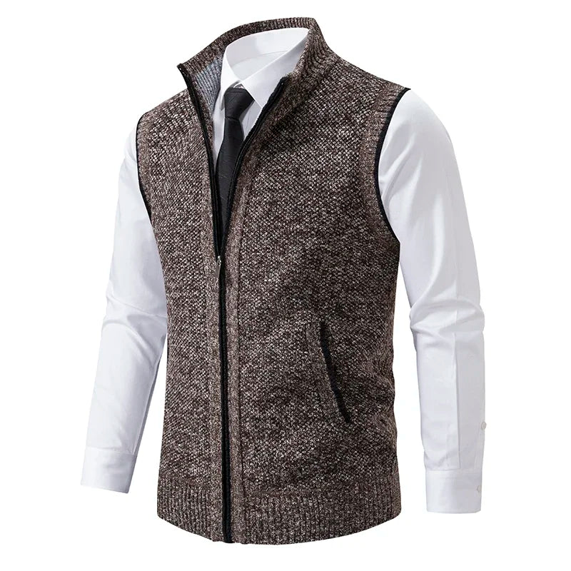 Gilet elegant cu fermoar integral - enrico 