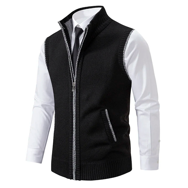 Gilet elegant cu fermoar integral - enrico 