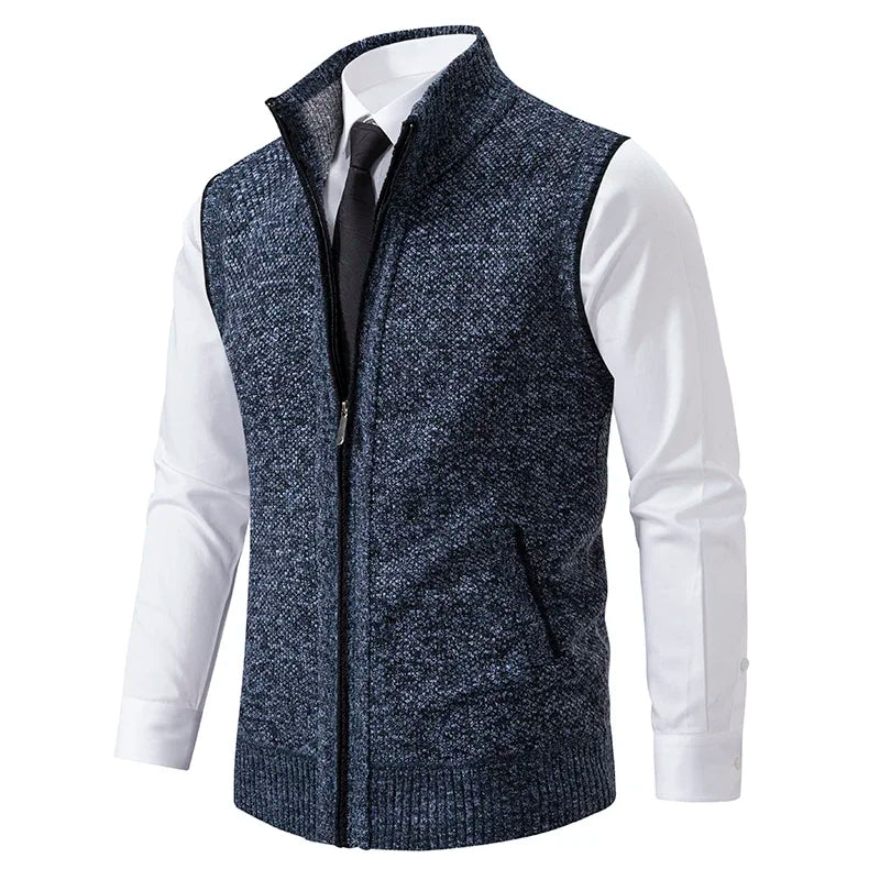Gilet elegant cu fermoar integral - enrico 