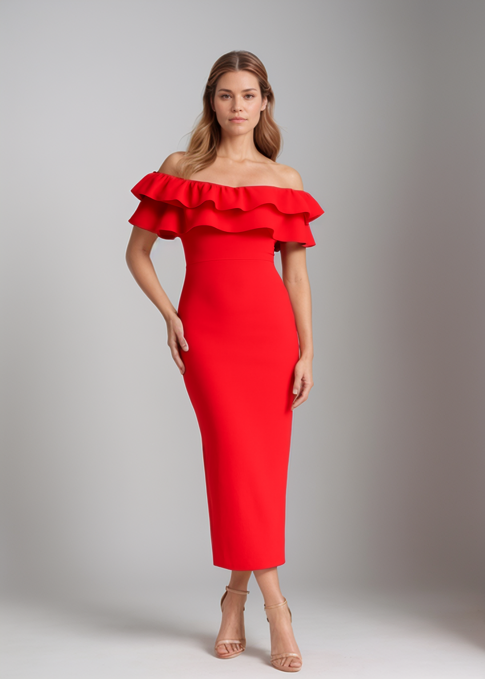 Lorena™ | Rochie bodycon fără umeri