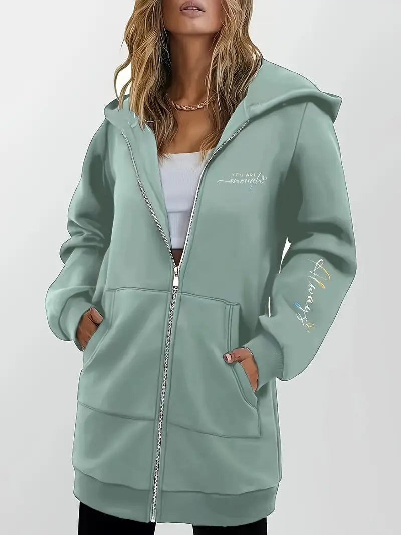 Angeleen - Jachetă Cu Glugă Si Fermoar