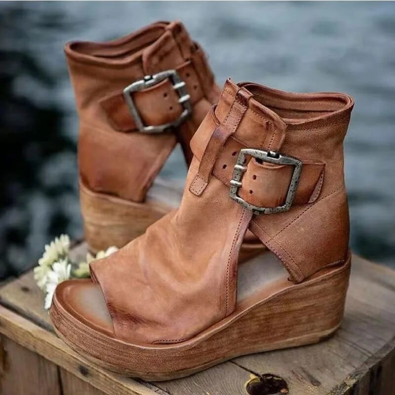 Roselle – Botine de Damă din Suede cu Catarame Vintage